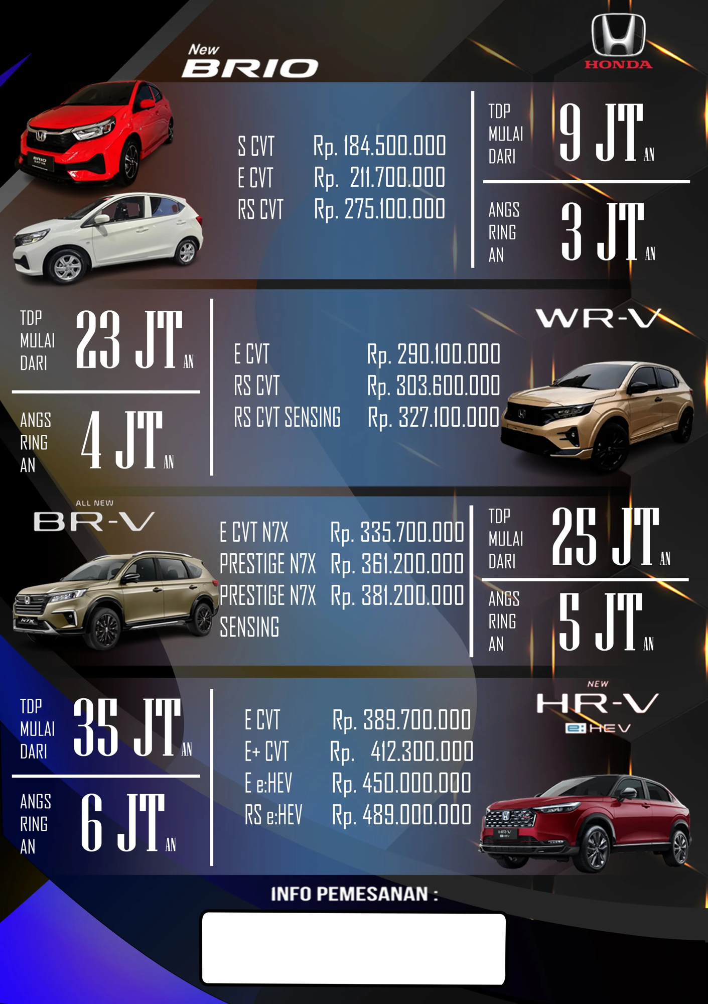 Pricelist Honda halaman 1